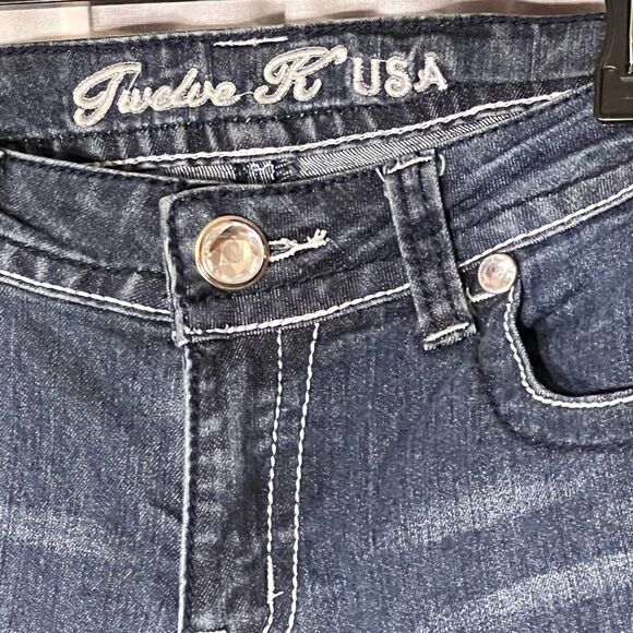 Twelve K denim jeans rhinestone low rise bootcut size 11 - Picture 2 of 8